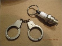 Spark Plug Key ChainHolder & Mini Handcuffs