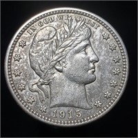 1915-D Barber Quarter - High Grade Stunner!