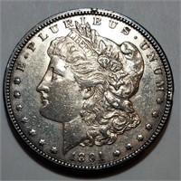 1891-CC Morgan Dollar - HIGH GRADE RIM TONER!