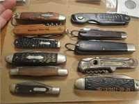 Lot of 11 Pocket Knives-Kabar,Cumilus,Kamp King