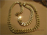 Goldtone Cuban Link Mens Necklace