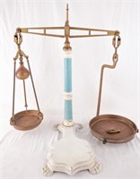 Antique Cast Iron & Brass Balance Scale