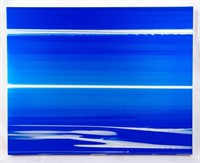Andy Moses 2006 Blue & White Acrylic on Canvas