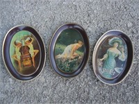 Vintage Oval Advertising tins, Set of 3