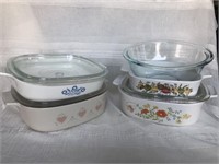 4 Corning Ware Serving Dishes