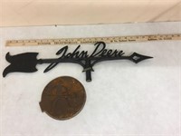 John Deere weathervane top and stove plate