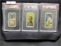 3 PSA GRADED CIGARETTE BASEBALL CARDS