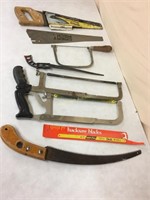 Assorted saws And blades