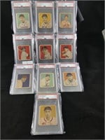 TEN 1949 BOWMAN GRADED BASEBALL CARDS