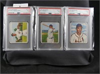 THREE 1950 BOWMAN GRADED BASEBALL CARDS