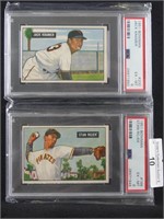 TWO 1951 BOWMAN GRADED BASEBALL CARDS