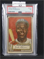 1952 TOPPS #312 JACKIE ROBINSON BASEBALL CARD