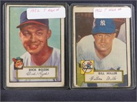 TWO 1952 TOPPS BASEBALL CARDS