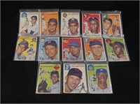 APPROX. THIRTEEN 1954 TOPPS BASEBALL CARDS