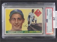 1955 TOPPS #123 SANDY KOUFAX BASEBALL CARD