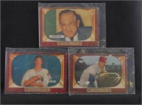 THREE 1955 BOWMAN BASEBALL CARDS