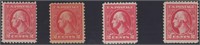 US Stamps#527-528B Mint NH types V, Va, VI & VII O