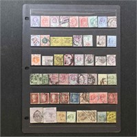 Great Britain Stamps 50 Perfins Queen Victoria thr