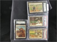 FOUR 1959 FLEER GRADED BASEBALL CARDS