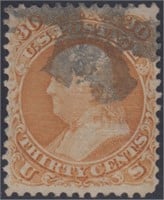 US Stamps #100 Used 1867 F-Grills with sea CV $950