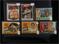 SIX 1960 TOPPS BASEBALL CARDS