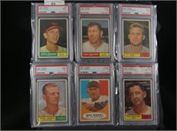 SIX 1961 TOPPS GRADED BASEBALL CARDS