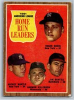 1962 TOPPS 1961 AMERICAN LEAGUE HOME RUN LEADERS