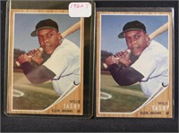 TWO 1962 TOPPS WILLIE TASBY BASEBALL CARDS