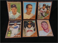 SIX 1962 TOPPS BASEBALL CARDS