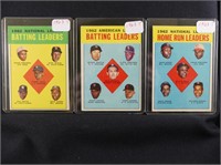 THREE 1963 TOPPS BASEBALL CARDS