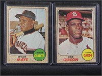 TWO 1968 OPC BASEBALL CARDS