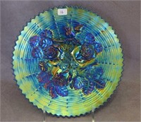 Rose Show Variant 9" plate - renninger blue