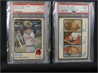 TWO 1973 OPC GRADED BASEBALL CARDS