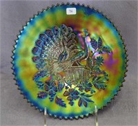 Peacocks 9" plate w/ribbed back - purple