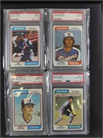 FOUR 1974 TOPPS GRADED BASEBALL CARDS