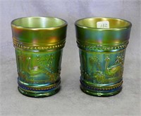 Lot of 2 N's Peacock at the Fountain tumblers