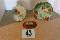 2 Plates, 1 Germany, 1 Nippon, Small Decorative