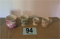 4 Cups - 2 Unmarked, 2 Germany