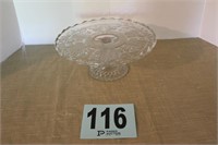 Patterned Glass Cake Stand