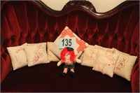11 Small Decorative Pillows, Small Raggedy Andy