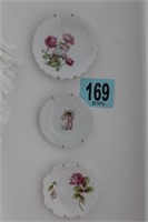 3 Hand-Painted Decorative Plates