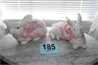 2 Ceramic Bunnies