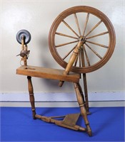 19th C. Spinning Wheel, AW Initials
