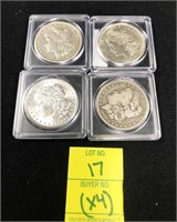 1882, 1921, 1889, 1888 Morgan Silver Dollars