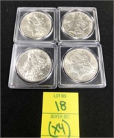 1886, 1889, 1887, 1896 MOrgan Silver Dollars