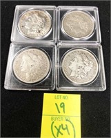 1886, 1881, 1882, 1897 Morgan Silver Dollars