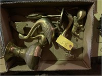 Box of brass ornaments