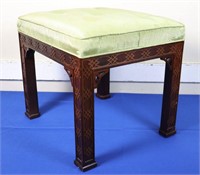 Chinese Chippendale Style  Footstool