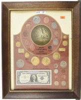 18th, 19th & 20th Century US Coinage Framed