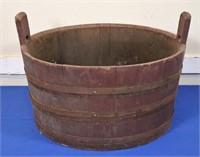 Antique Banded Wooden Washtub